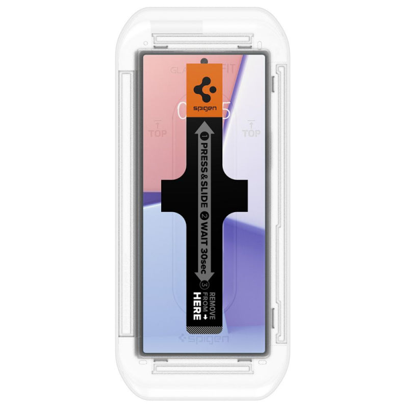 Folie de protectie Ecran Spigen EZ FIT pentru Samsung Galaxy Z Fold6 F956, Sticla Securizata, Full Glue, Set 2 bucati, 2.5D, Ecr