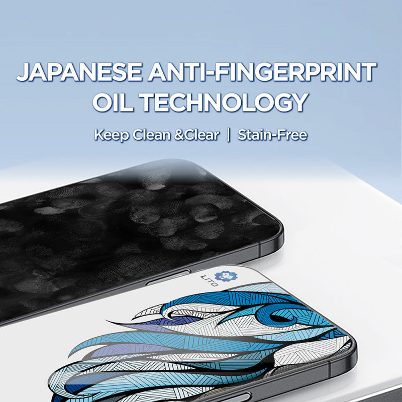 Folie de protectie Ecran Lito D+ Max 4K pentru Apple iPhone 17 / 16 Pro, Sticla Securizata, Full Glu