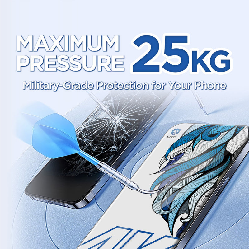 Folie de protectie Ecran Lito D+ Max 4K pentru Apple iPhone 17 / 16 Pro, Sticla Securizata, Full Glu