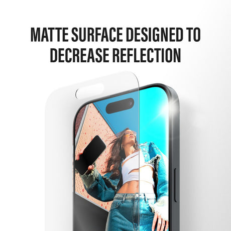 Folie de protectie Ecran Matte PanzerGlass Armor EasyAligner pentru Apple iPhone 17 Pro, Sticla Securizata, Full Glu - Transparenta - NotebookGsm