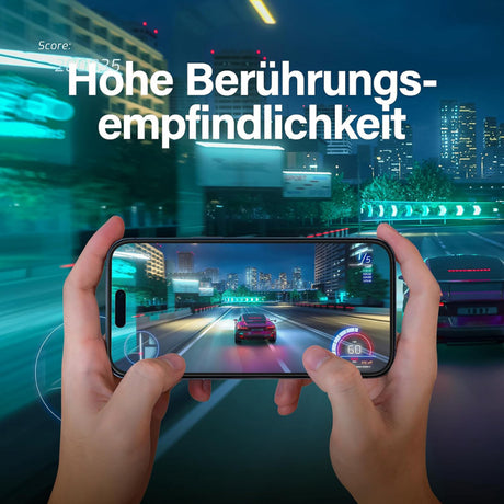 Matt PanzerGlass ultraszéles illeszkedésű játékhoz való képernyővédő fólia Apple iPhone 16 Pro Max készülékhez, edzett üveg, teljes ragasztóval