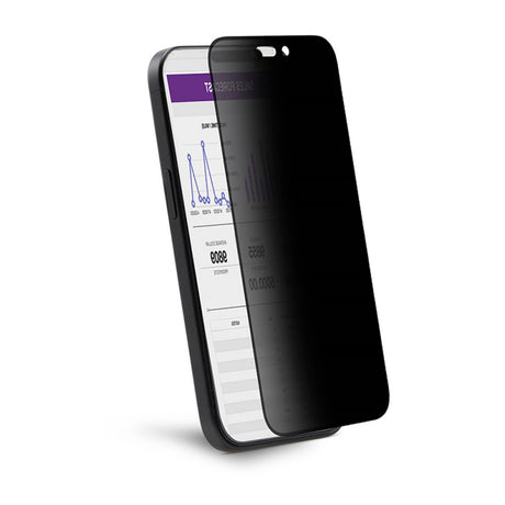 Privacy Anank 1X megerősített 360 fokos képernyővédő fólia Apple iPhone 16 Pro Max készülékhez, edzett üveg, teljes ragasztó, 2.5D