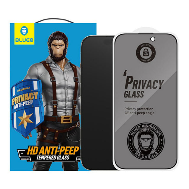 Folie de protectie Ecran Privacy Blueo Anti-Peep Applicator Pro pentru Apple iPhone 17 Air, Sticla Securizata, Full Glu