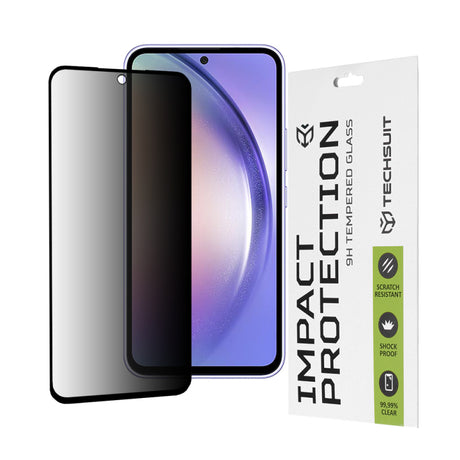 Folie de protectie Ecran Privacy Techsuit pentru Samsung Galaxy A54 A546, Sticla securizata, Full Glue, 111D - Default Title - NotebookGsm