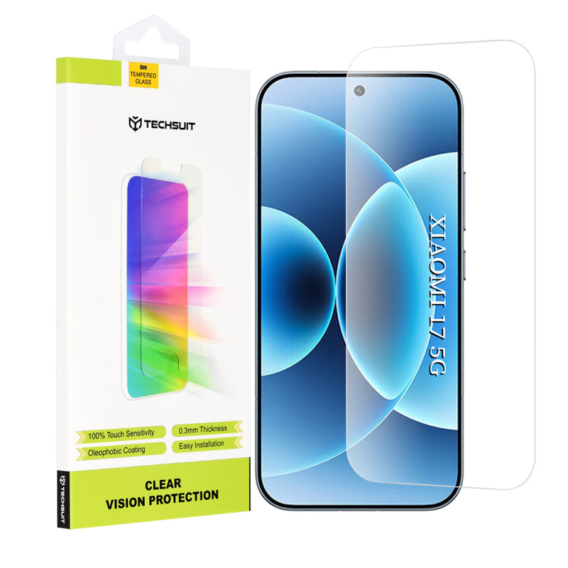 Folie de protectie Ecran Techsuit Clear Vision pentru Xiaomi 17, Sticla Securizata, Full Glu