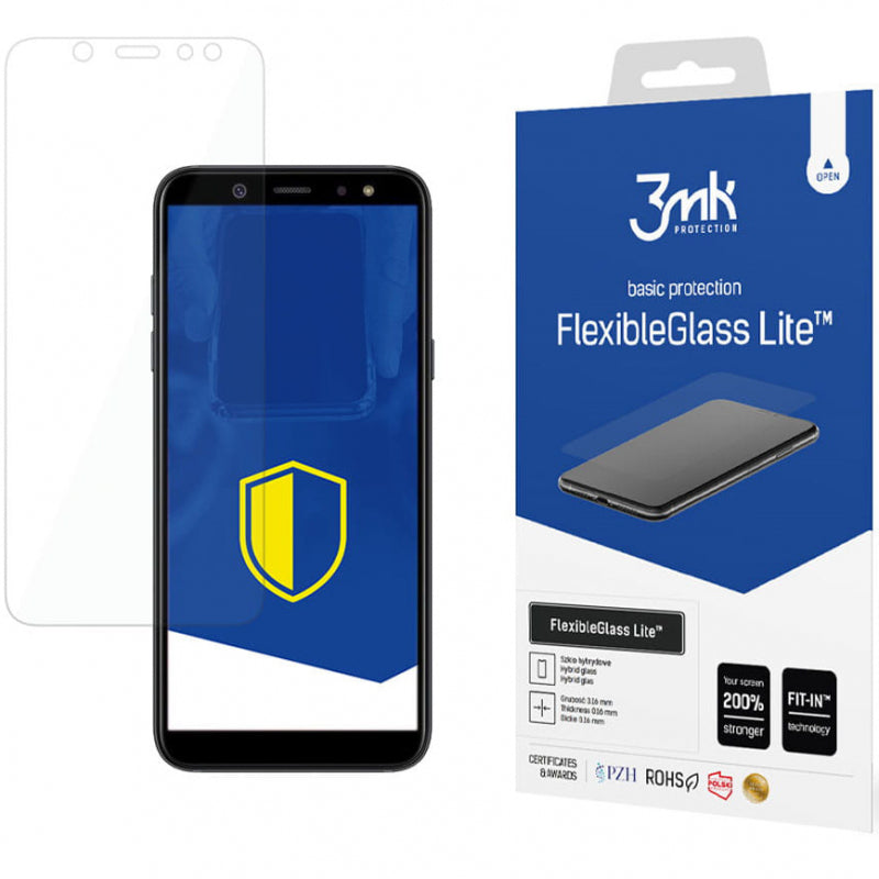 Folie de protectie Ecran 3MK FlexibleGlass Lite pentru Samsung Galaxy A6 (2018) A600, Sticla Flexibila, Full Glue