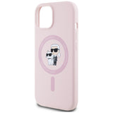Husa MagSafe pentru Apple iPhone 15 Plus, Karl Lagerfeld, Silicone Karl &amp; Choupette