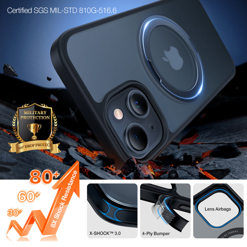 Husa MagSafe pentru Apple iPhone 15 Plus, Torras, Ostand Pro