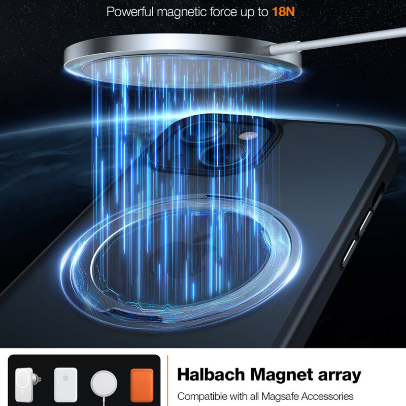 Husa MagSafe pentru Apple iPhone 15 Plus, Torras, Ostand Pro