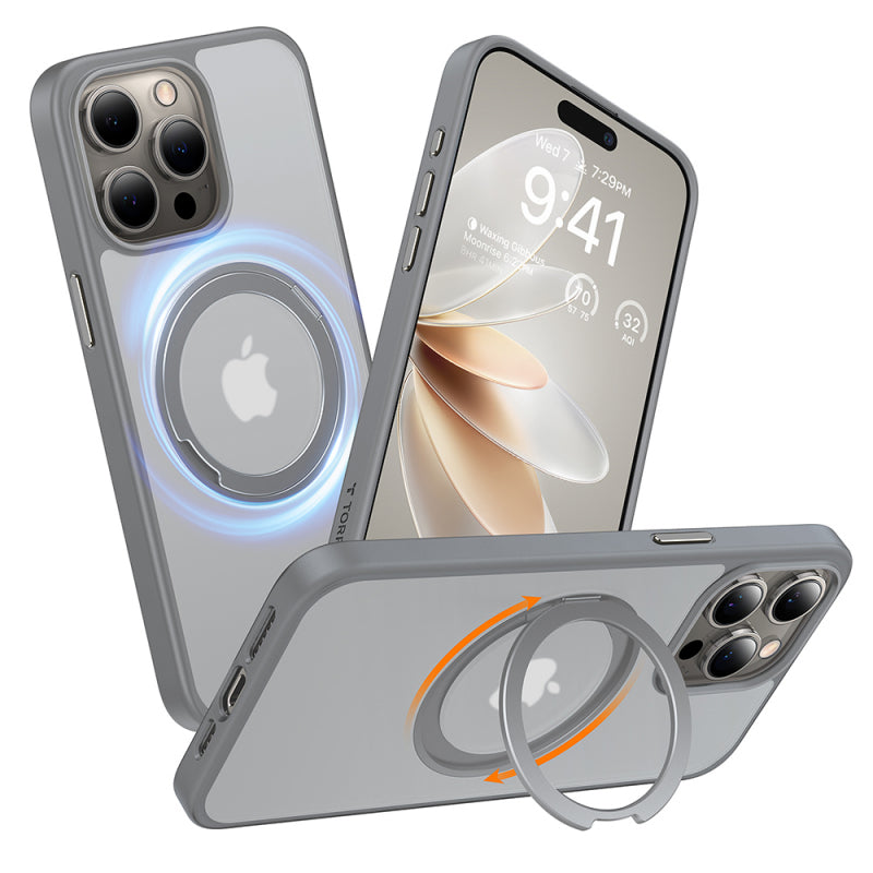 Husa MagSafe pentru Apple iPhone 15 Pro Max, Torras, Ostand Pro