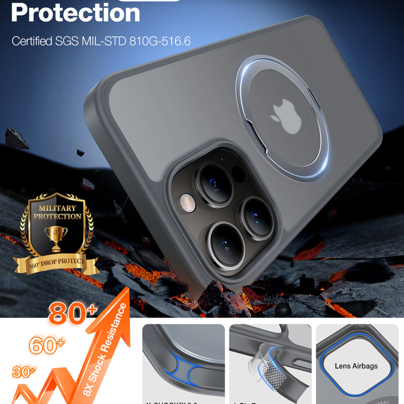 Husa MagSafe pentru Apple iPhone 15 Pro Max, Torras, Ostand Pro