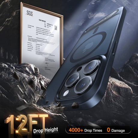 Husa MagSafe pentru Apple iPhone 15 Pro Max, Torras, Pstand - Neagra - NotebookGsm