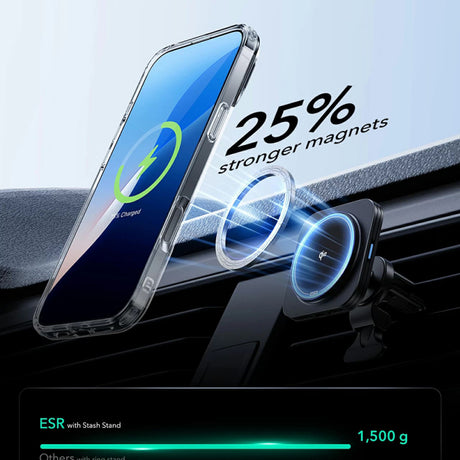 MagSafe tok Apple iPhone 16-hoz, ESR, klasszikus hibrid kihajtható állvánnyal