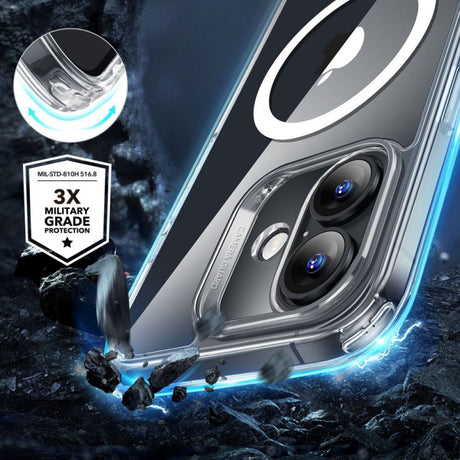 Husa MagSafe pentru Apple iPhone 16, ESR, Classic Hybrid with Screen Protecto - Transparenta - NotebookGsm