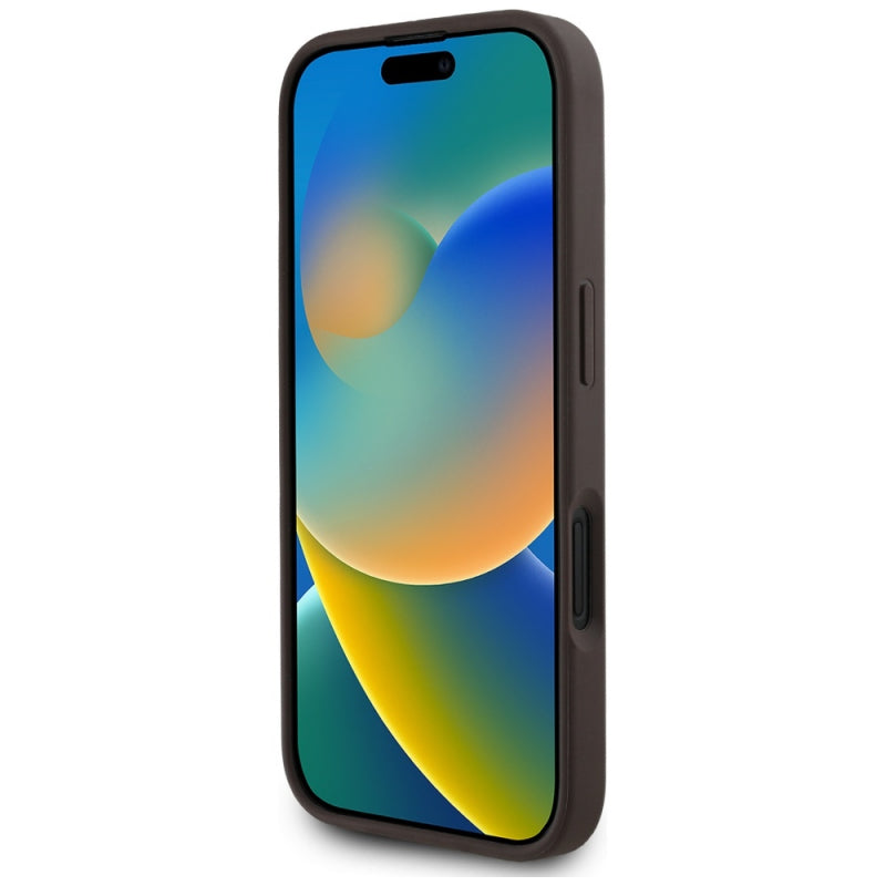 Husa MagSafe pentru Apple iPhone 16, Guess, 4G Circle Classic Log