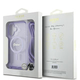 Husa MagSafe pentru Apple iPhone 16, Guess, IML Crossbody Cord Script