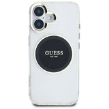 Husa MagSafe pentru Apple iPhone 16, Guess, IML Metal Colored Circl