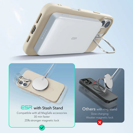 MagSafe tok Apple iPhone 16 Plus készülékhez, ESR, Cloud puha kitámasztó