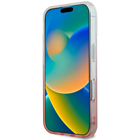 Husa MagSafe pentru Apple iPhone 16 Plus, Guess, IML Glitter Gradient - Maro - NotebookGsm