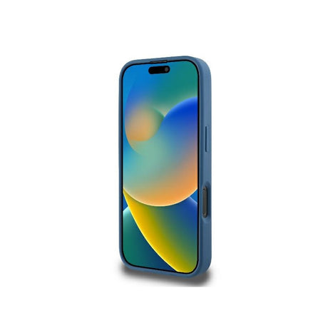 Husa MagSafe pentru Apple iPhone 16 Pro, Guess, 4G Printed Stripe - Albastra - NotebookGsm