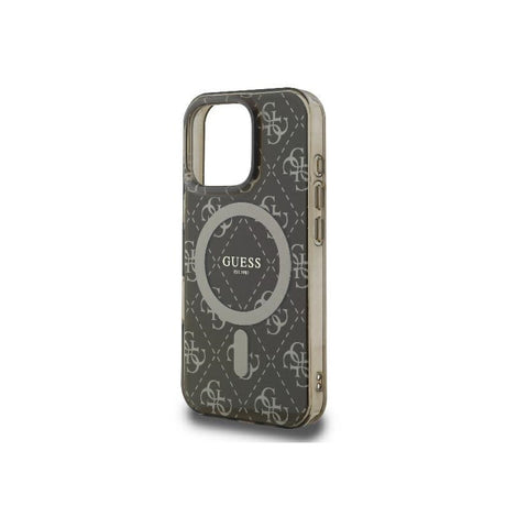 Husa MagSafe pentru Apple iPhone 16 Pro, Guess, IML 4G Background - Maro - NotebookGsm