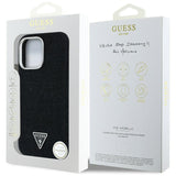 Husa MagSafe pentru Apple iPhone 16 Pro Max, Guess, Denim Triangle Logo