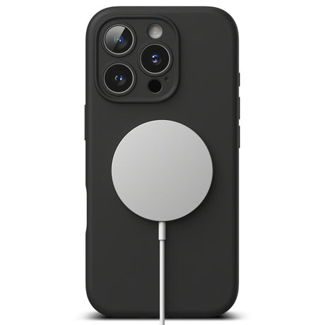 Husa MagSafe pentru Apple iPhone 16 Pro Max, Ringke, Silicon - Crem - NotebookGsm