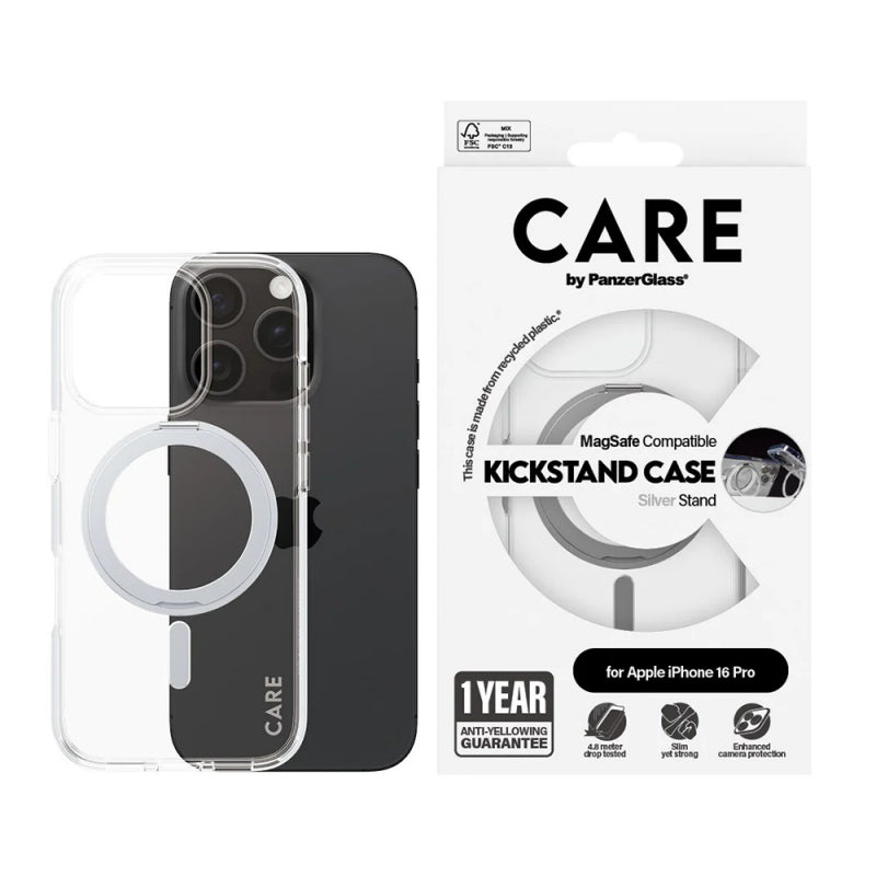 Husa MagSafe pentru Apple iPhone 16 Pro, PanzerGlass, Care Feature Kickstand