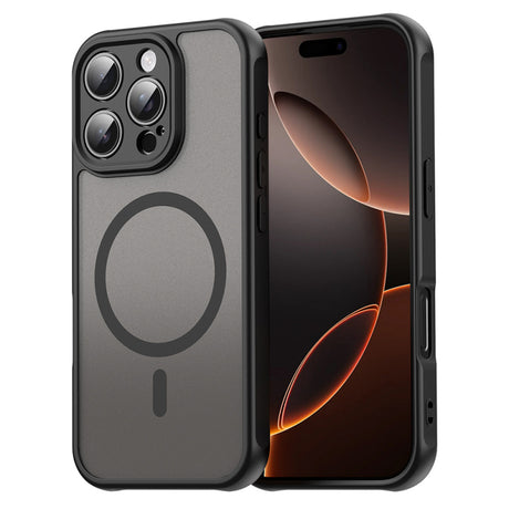 Husa MagSafe pentru Apple iPhone 16 Pro, Techsuit, HaloFrost II - Neagra - NotebookGsm