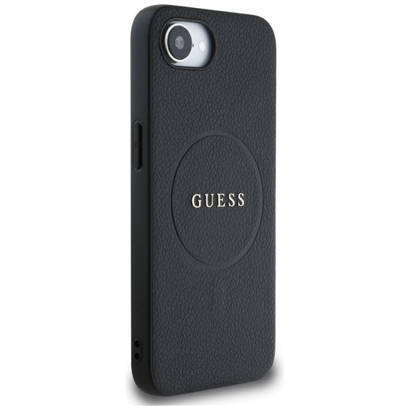Husa MagSafe pentru Apple iPhone 16e, Guess, Grained Gold Rin