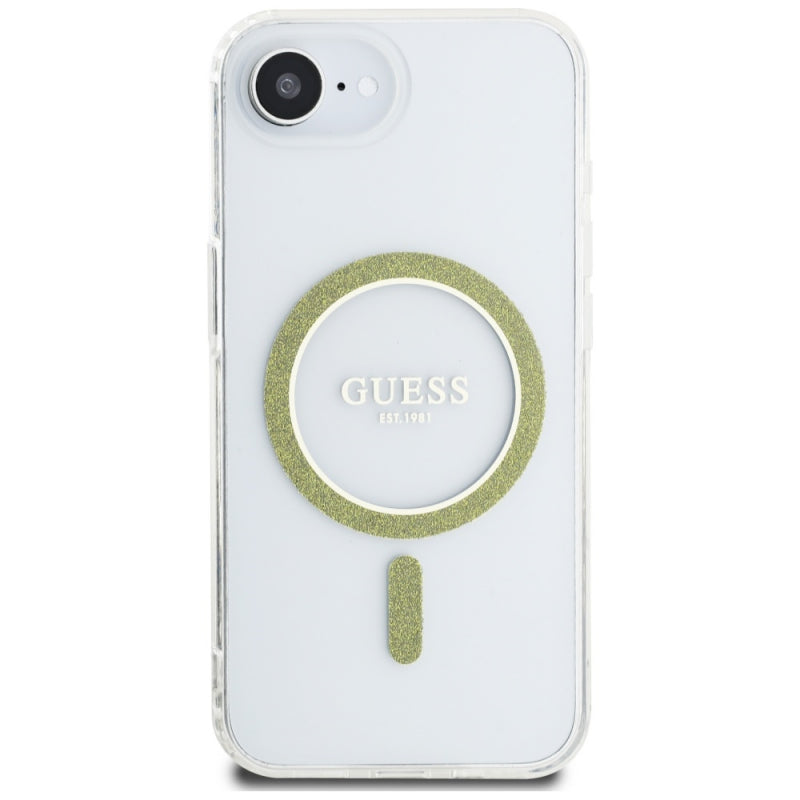 Husa MagSafe pentru Apple iPhone 16e, Guess, IML Glitter Circl