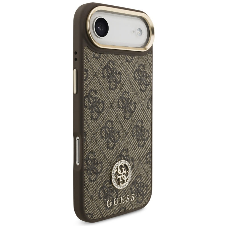 Husa MagSafe pentru Apple iPhone 17 Air, Guess, 4G Strass Logo with Big Strap