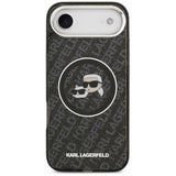 Husa MagSafe pentru Apple iPhone 17 Air, Karl Lagerfeld, IML Glitter Karl &amp; Choupette`s Heads
