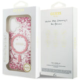 Husa MagSafe pentru Apple iPhone 17, Guess, Resin Bottom Glitter