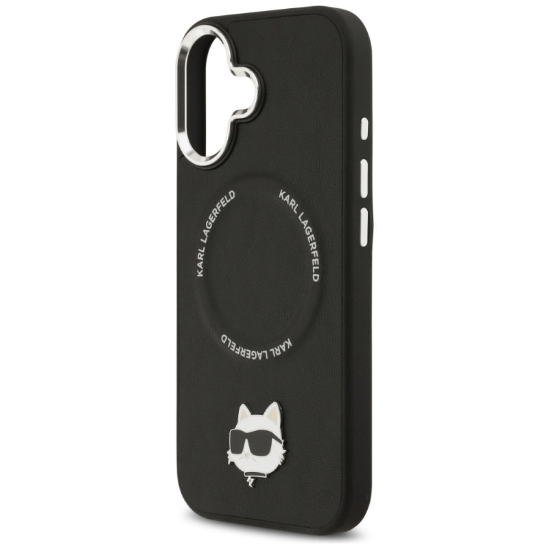 Husa MagSafe pentru Apple iPhone 17, Karl Lagerfeld, Choupette Pin - Neagra - NotebookGsm