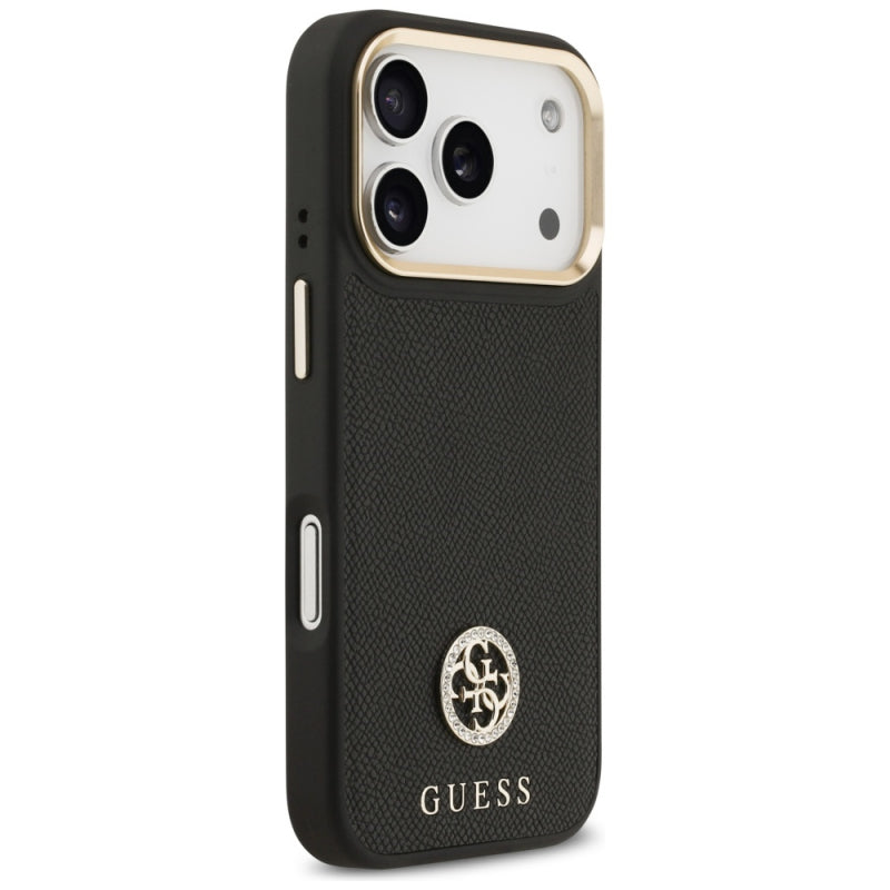 Husa MagSafe pentru Apple iPhone 17 Pro, Guess, Grained Strass Logo