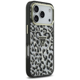 Husa MagSafe pentru Apple iPhone 17 Pro, Guess, Leopard Glitt