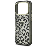 Husa MagSafe pentru Apple iPhone 17 Pro, Guess, Leopard Glitt