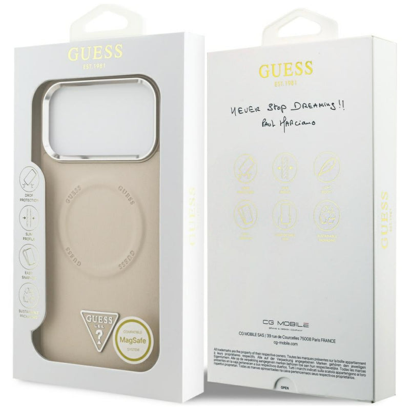 Husa MagSafe pentru Apple iPhone 17 Pro Max, Guess, Triangle Logo