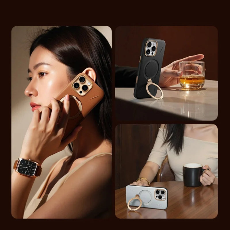 Husa MagSafe pentru Apple iPhone 17 Pro Max, Torras, QPRO Leathe