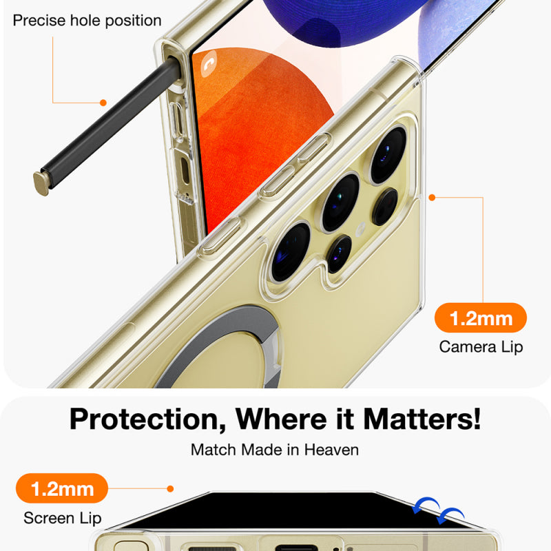 Husa MagSafe pentru Samsung Galaxy S24 Ultra S928, Torras, Ostand