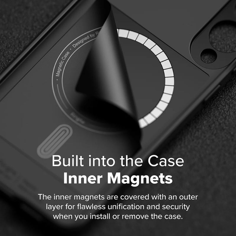 Husa MagSafe pentru Samsung Galaxy S25 Edge S937, Ringke, Onyx