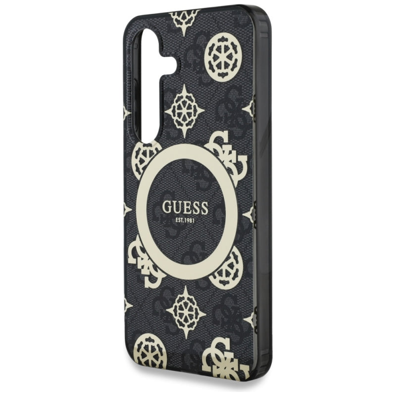 Husa MagSafe pentru Samsung Galaxy S25 S931, Guess, IML Peony On 4G Background