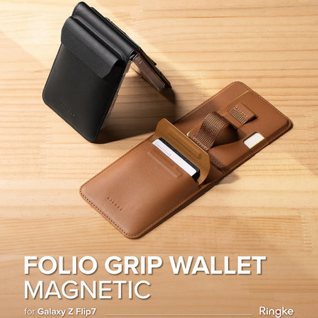 MagSafe tok Samsung Galaxy Z Flip7 F766 készülékhez, Ringke, Folio Grip Wallet