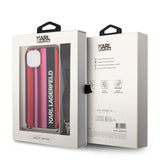 Husa pentru Apple iPhone 14, Karl Lagerfeld, Color Stripes with Strap