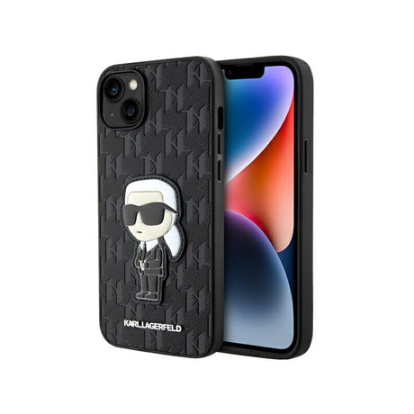 Husa pentru Apple iPhone 14 Plus, Karl Lagerfeld, Saffiano Monogram Ikonik Karl