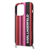 Husa pentru Apple iPhone 14 Pro, Karl Lagerfeld, Color Stripes with Strap