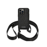 Husa pentru Apple iPhone 14 Pro, Karl Lagerfeld, Monogram Plaque Logo with Strap