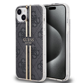 Husa pentru Apple iPhone 15 Plus, Guess, IML 4G Gold Strip