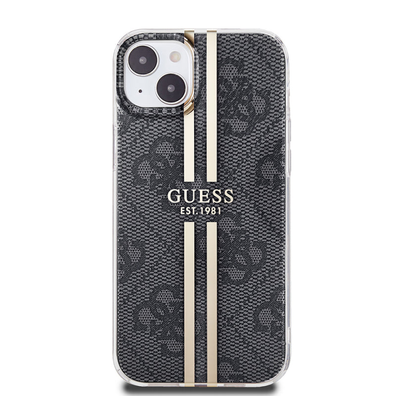 Husa pentru Apple iPhone 15 Plus, Guess, IML 4G Gold Strip